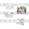 DUJEQM Lavagna Magnetica da Parete, Strisce Magnetiche Autoadesive, 3 Pezzi Bacheca da Parete + 10 Magneti Bianco, Lavagnetta Magnetica per Frigo, Porta Calamite da Parete per Ufficio Casa e Documenti