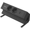 FELLOWES Power desk 2 Type F Nero Fellowes