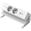 FELLOWES Power desk 2 Type F Bianco Fellowes