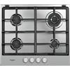 Whirlpool Piano Cottura a Gas 4 Fuochi a Gas 58 Cm in Acciaio Inox
