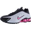 Nike Shox R4 - Scarpe da bambino grandi, colore: Nero/Rosa/Argento metallizzato, nero/rosa/argento metallizzato, 6 US Big Kid