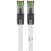 Goobay 55132 Cavo patch RJ45 (CAT 6A, 500 MHz) con cavo CAT 8.1 S/FTP grezzo, bianco, 25 m - LSZH senza alogeni, rame AWG 24