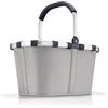 reisenthel Cesto per la spesa resistente con ampio spazio e pratica tasca interna, design elegante e impermeabile, grigio a spina di pesce, taglia unica