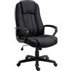 Vinsetto Poltrona da Ufficio Massaggiante ad Altezza Regolabile, 60x74x106-116cm, Nera|Aosom