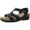 Clarks Calenne Clara, Sandali con zeppa Donna, Black Combi, 39.5 EU