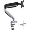 suptek Supporto per Monitor da 13-32" fino a 9 kg Braccio per Schermo LCD LED con Molla a Gas Inclinazione Girevole e Regolabile in Altezza Girevole a 360° VESA 75 x 75/100 x 100 mm (Nero argento)