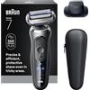 Braun Rasoio elettrico da uomo, serie 7 7120s, rasatura bagnata e asciutta, modalità di rasatura turbo e delicata, rasoio a lamina impermeabile, con rifinitore di precisione, grigio siderale