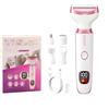 Noqqbo Rasoio elettrico da donna, Wet & Dry, 5 in 1, per bikini e rimozione dei peli del viso, per viso, naso, sopracciglia, braccia, ascelle, gambe e linea bikini, indolore