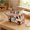 Camion Giocattolo in Legno Sviluppo Della Motricità Fine per Bambini,