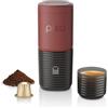WACACO Macchina da caffè elettrica e portatile, con 4 tipi di caffè e riscaldamento rapido, batteria da 3 x 3000 mAh, macchina da caffè portatile da 20 bar per caffè macinato e capsule NS (rosso