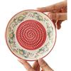 Generic Piatto in ceramica per grattugia, con denti affilati, per zenzero, noce moscata e formaggio, antiscivolo, per alimenti freschi per bambini e cucina casalinga, piattino facile da pulire (12 cm)