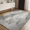benuta Basic Tappeto salotto Furry - Grigio chiaro 200x290 cm - Soffice salotto - Retro antiscivolo - Lavabile - Compatibile con riscaldamento pavimento