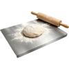 Kunaxku Tagliere in acciaio inox 40x30cm, spianatoia compatta con bordo 2cm, igienico senza plastica per cucina quotidiana