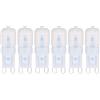 MAPHRWZ Lampadine LED G9 da 6 pezzi dimmerabili 3W a risparmio energetico da 360 gradi per plafoniere e lampade a sospensione (Bianco caldo 220-240 V)
