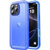 SPORTLINK Cover per iPhone 16 Pro Max Impermeabile 360 Gradi Antiurto, Blu | Militare Protettiva Rugged Resistente Custodia Antipolvere Subacquea IP68 Waterproof, Fotocamera/Schermo Doppia Protezione