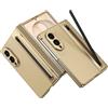 Nshkeji Compatibile con Cover Samsung Galaxy Z Fold 8 con Penna, Custodia Rigida Effetto Pelle, Protezione Cerniera e Fotocamera, Slot Pennino, Pellicola Frontale HD, Antiurto Antiscivolo
