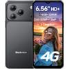 Blackview Wave 7C 4G Smartphone Offerte, Display 6,56'' HD+, 16GB+128GB (Esterna 2TB), Creatore AI Foto & Video, 32MP+13MP, Video 1080P, 3 Slot per Schede, Android 16 Dual SIM Cellulare, GPS Nero