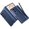 Nshkeji Compatibile con Cover Samsung Galaxy Z Fold 8 con Penna, Custodia Rigida Effetto Pelle, Protezione Cerniera e Fotocamera, Slot Pennino, Pellicola Frontale HD, Antiurto Antiscivolo