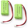 XMECZQQ 2,4 V 900 mAh NiMH AAA batteria con spina EH-2P, batteria di ricambio ricaricabile per telefoni cordless, telefoni DECT e piccoli dispositivi elettronici