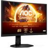 AOC Gaming Monitor CQ27G4X 27 pollici Curvo 2560x1440, WQHD, 180Hz, Fast VA Panel, 1ms GtG, Height Adjustment, (HDMI2x 2.0 DP 1x 1.4) HDR10, FreeSync, Nero