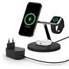 Belkin BoostCharge Pro Caricabatteria wireless 3 in 1 con MagSafe per iPhone 16, iPhone 15, iPhone 14, 13, 12 + Apple Watch + AirPods (Ricarica magnetica fino a 15 W per iPhone)