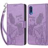 KENHONER Custodia per Samsung Galaxy A50 Cover, Viola | Portafoglio in Pelle PU Retro, Antiurto Flip, Slot per Schede, Funzione Stand, Chiusura Magnetica