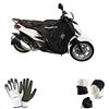 farbrothersonline COMPATIBILE CON PIAGGIO BEVERLY 300-400 HPE 2021 21 COPRIGAMBE R224-X TERMOSCUD TUCANO URBANO SPECIFICO PER SCOOTER COPERTA TERMICA IMPERMEABILE INTERNO IN ECOPELLICCIA ESTERNO IN NYLON
