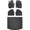 SMK Set di tappetini in gomma e tappetini per il bagagliaio per Mazda CX-5 I 2012-2017 Migliorare il comfort di viaggio con tappetino antiscivolo auto 3D- tappetini per tutte le stagioni auto, protezi