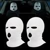 AYHYHLJZJ 2 pz copripoggiatesta per auto divertenti, maschere facciali personalizzate in peluche, protezione universale del sedile, comfort e stile per tutti i veicoli (bianco)