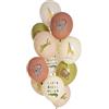 Folat 25154 Set Di Palloncini Premium - Zoo Party 33cm - 12 pezzi Palloncini in Lattice Elio o Aria per Festa Deco, Compleanno, Matrimonio, Baby Shower, Laurea