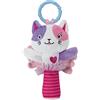 Clementoni Baby Clementoni for You - Lovely Cat Rattle, Sonaglino per Neonati 0+ Mesi, Tessuti Morbidi e Elementi Fruscianti, Stimolazione Sensoriale e Motoria, 100% Lavabile, 17784