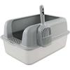 Lettiera per Gatti in Acciaio Inox 60x40x30 cm