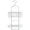 King Home MENSOLA DOCCIA CON GANCIO A DUE RIPIANI cromata con finitura a specchio 10x43x24h cm