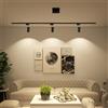 NONE Set di 6 faretti LED da binario corti COB 12W/20W/30W/40W - Illuminazione da soffitto dimmerabile a 3 colori per negozi, cucine e negozi di abbigliamento