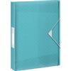 Esselte Scatola Portadocumenti in Formato A4, Contiene fino a 200 Fogli, Utilizzabile a Casa e in Ufficio, Gamma Colour'Breeze, Motivo in Rilievo, Dorso da 25 mm - Blu