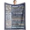 Giftasy Regalo Pensione Uomo - Coperta con Frasi Motivazionali