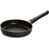 Woll Eco Lite QXR - Padella piatta induttiva, diametro 20 cm, altezza 5 cm, con manico rimovibile, adatta a tutti i piani cottura, senza PFA, 100% alluminio riciclato, adatta al forno, colore: nero