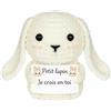 JOVYTH Coniglio Positivo Regalo Motivazionale Pocket Hug, Coniglio Crochet Portafortuna Regalo Incoraggiamento per Amica Famiglia Colleghi