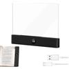 Generic Luminpage Lampada LED da Lettura Trasparente, 3 Modalità di Luce (nero) | Illumina l'intera pagina in modo uniforme, con luminosità regolabile per leggere di notte senza disturbare chi ti è accanto.