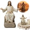Generic Statua di Gesù a braccia aperte con base in versi della Bibbia, statuetta di Cristo in resina dipinta a mano da 12,7 cm, per scrivania, caminetto e sala di preghiera, decorazione per la casa cristiana