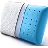 BedStory Cuscino in memory foam, cuscino rinfrescante in gel per dormire, morbido, rigidità media, per chi dorme sul fianco, stomaco e schiena, design ventilato, fodera rimovibile e lavabile (40 x 60