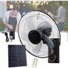 Generic Ventilatore da parete con oscillazione e inclinazione regolabile, design a 5 pale ad alta velocità per camera da letto, casa ed esterno