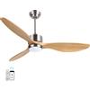 Ovlaim 132 CM Ventilatore da soffitto con luce e telecomando, 6 velocità