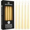 DECO EXPRESS Candele decorative set 6, 10, 15 o 50 a lunga durata, senza gocciolamento, 8 ore di bruciatura (Avorio, confezione da 10)