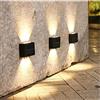 Yuciya Lampade da parete a LED a energia solare, con luci LED, luci solari per esterni, decorazione per cortile, recinto, luci solari da giardino (confezione da 2, luce bianca calda)