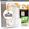 PACKDUDE 5x Sacchetti Sottovuoto Vestiti (Ganci) per Cappotti, Giubbotti e Giacche
