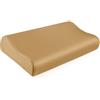 THXSILK 19 Momme Federa in 100% seta di gelso per cuscino Contour in memory foam, federa per cuscino cervicale, confezione da 1 (oro metallizzato, 50,8 x 30,5 x 9,9 cm/6,9 cm)