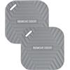 Fonyiunce 2 Pezzi Copertura per scarico doccia 15cm*15cm, Rimuove Efficacemente gli Odori, per Doccia,Bagno,Cucina,Lavanderia （Grigio）