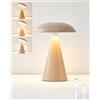 HARPER LIVING Lampada da tavolo ricaricabile, luce da comodino a fungo con tocco magnetico dimmerabile, lampada da scrivania portatile a LED con batteria per camera da letto, soggiorno, ufficio