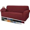 MAXIJIN Copridivano extra large jacquard creativo per 3 o 4 posti, 1 pezzo copridivano antiscivolo super elasticizzato per cani Pet Friendly divano copridivano per mobili (4 Posti, Rosso)